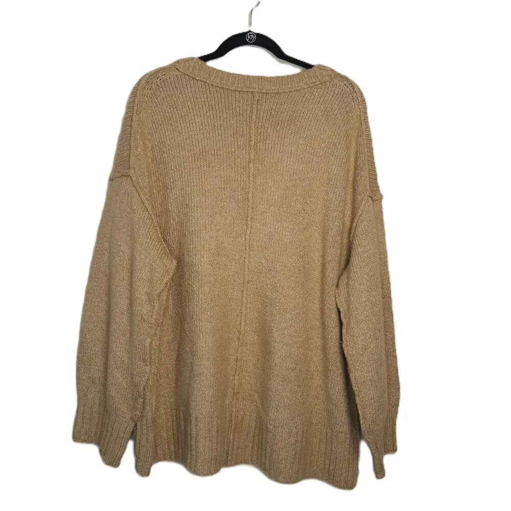 Wonen's Oversized Tunic Cotton Blend Sweater Free People Brookside